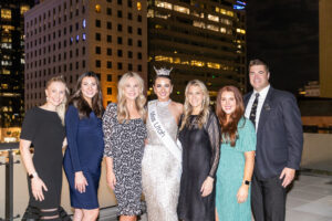 Left to Right: Whitney Thomas, Madison Wilson, Carly Condie, Miss Utah 2022 Lindsey Larsen, Nicole Kielbasa, Valerie McKee, Landon Tooke